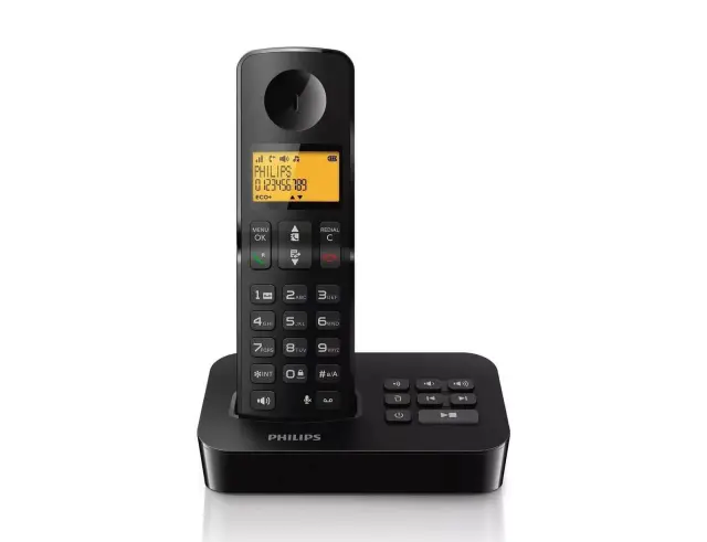 Ασύρματο τηλέφωνο Philips D2651B/01 με τηλεφωνητή και λειτουργία handsfree 8517110000000000