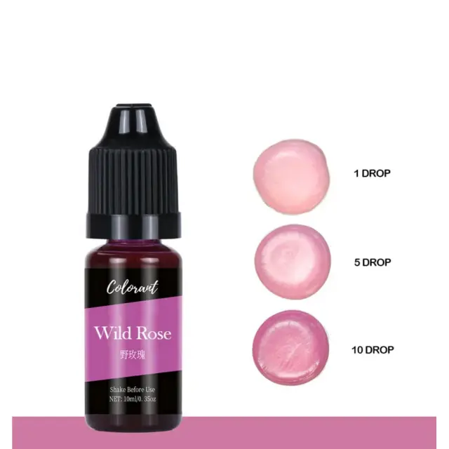Χρώμα υγρό για κερί, Wild Rose, 10ml