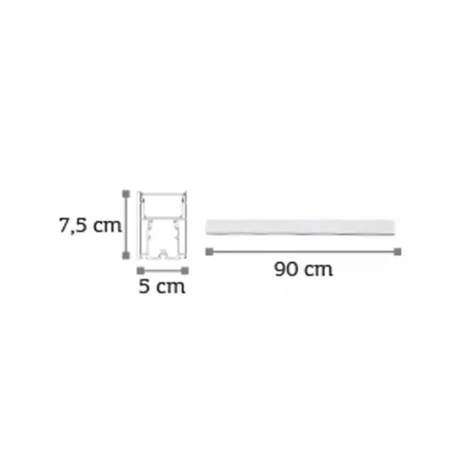 InLight Κρεμαστό φωτιστικό LED 30W 3CCT (By Switch) από αλουμίνιο σε λευκή απόχρωση D:90cm (6072-90-WH) 2