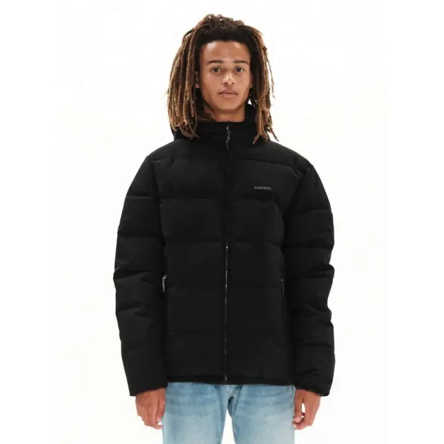 Emerson Men's Jacket with Hood (222.EM10.145-Black) - Μαύρο - XXL