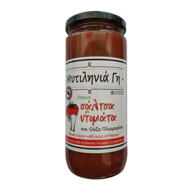 Σάλτσα Ντομάτας με Ούζο Πλωμαρίου, Μυτιληνιά Γη, 480γρ
