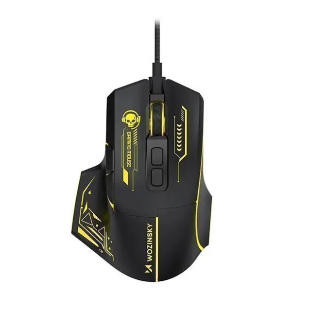 Wozinsky Gaming Mouse WMGK-1181W Wired Optical 7200DPI with Backlight Black / Yellow