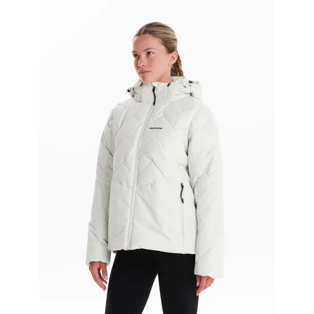 Emerson Hooded Puffer Jacket (242.EW10.39-OFF WHITE) - Λευκό 2