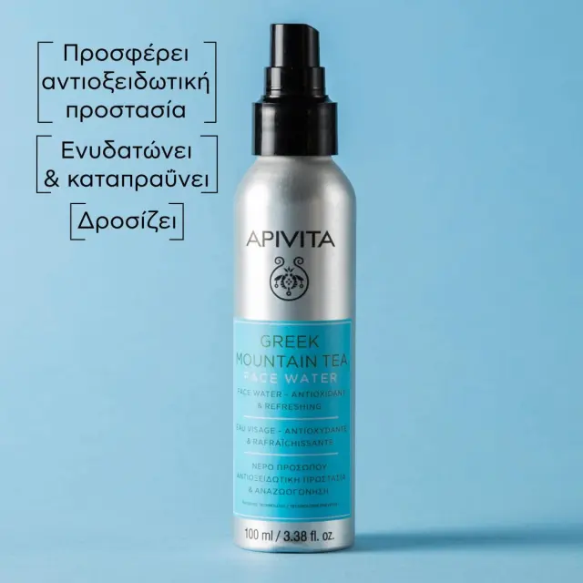 Apivita Greek Mountain Tea Face Water Τονωτικό Νερό Προσώπου Αναζωογόνησης & Αντιοξειδωτικής Προστασίας 100ml 2