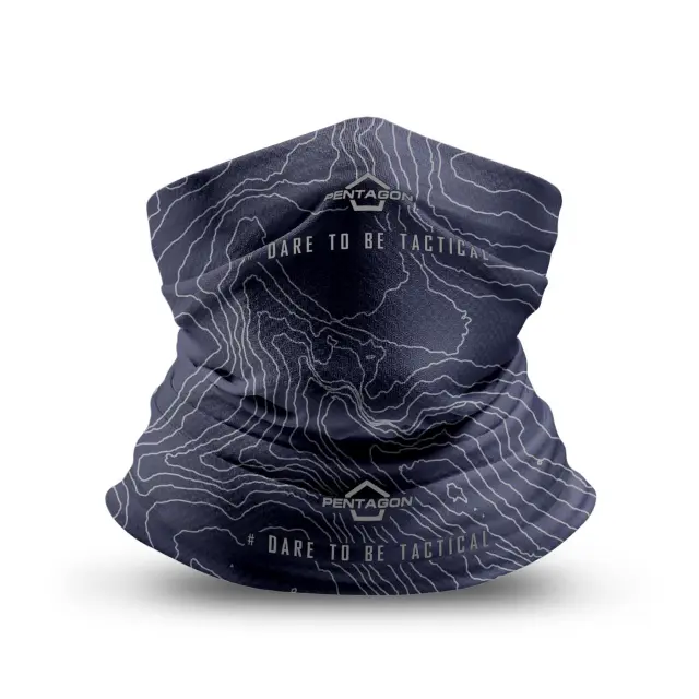 Pentagon Skiron Neck Gaiter Topographic Map-Περιλαίμιο από 100% Πολυεστέρα - 74-Maroon Red-Κεραμιδί 3