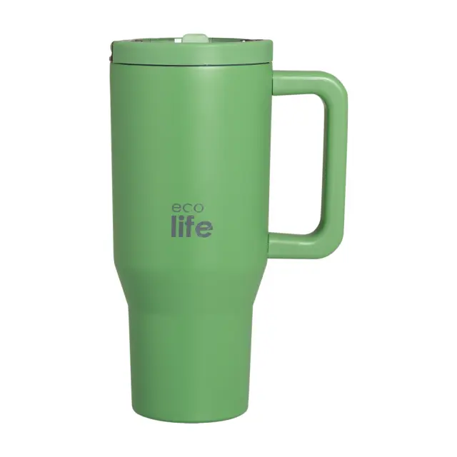 Ecolife Tumbler Green Tea 900ml (2Handles Lid) 3
