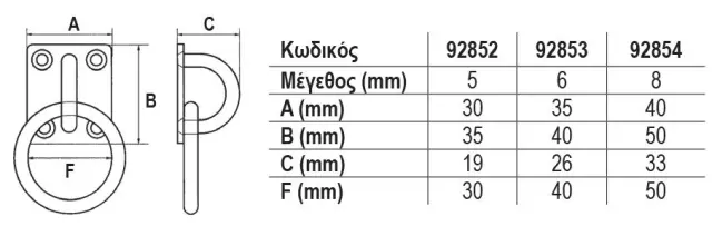Μάπα με Κρίκο, AISI 304 - 8 2