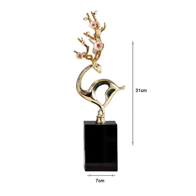 Χρυσό Διακοσμητικό με Μαρμάρινη Βάση - Gold Sculpture Decor 0107006 3