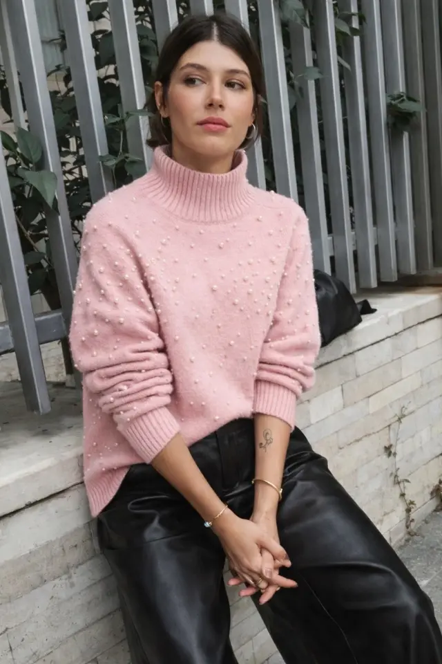 Πλεκτό με Πέρλες & Ζεστή Υφή GABRIELA SWEATER - S