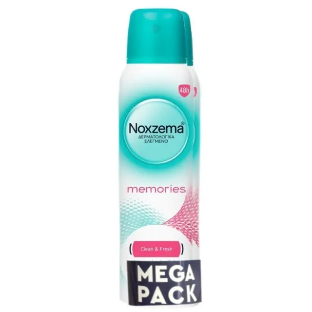 NOXZEMA Promo Memories Clean & Fresh Antiperspirant Spray 300ml (2x150ml)