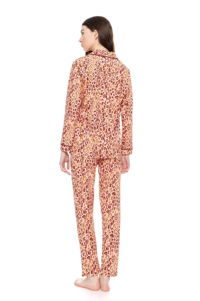 W1603 - Type - PYJAMA BUTTONED SOFT PINK LEOPARD 3