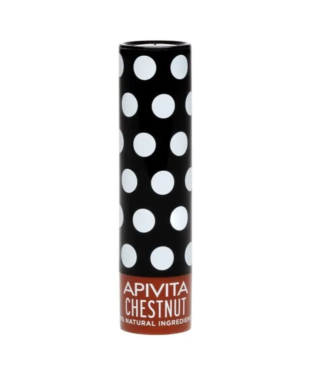 Apivita Chestnut Lip Care με Κάστανο,Ελαφριά Σοκολατί Απόχρωση