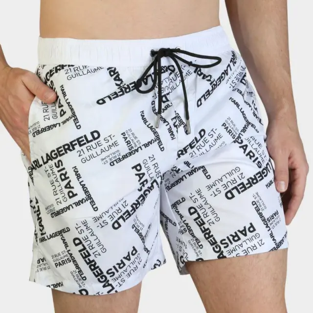 Μαγιό Σορτς Karl Lagerfeld KL21MBM14 Άσπρο - S 3
