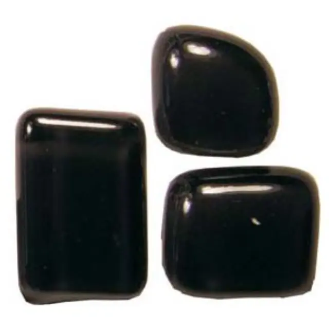 Γυάλινες Ψηφίδες Soft Glass - Black - Πολυγωνικές - 200gr