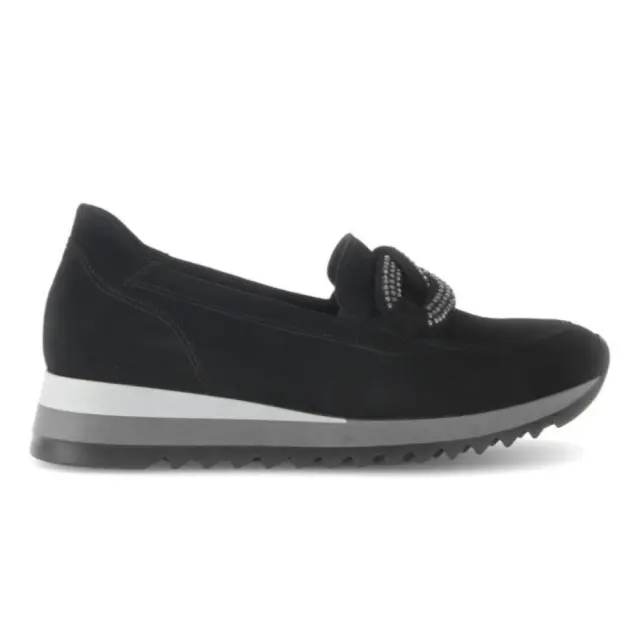 Gabor Μοκασίνια-Loafers Γυναικείο δέρμα Nubuck Μαύρο GAB/73472 17-SCHWARZ