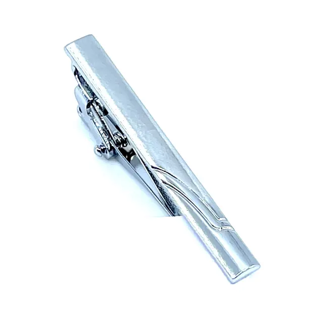 Σχεδιαστικό Ασημί Κλιπ Γραβάτας 5 cm – LGTC-T5/8 3