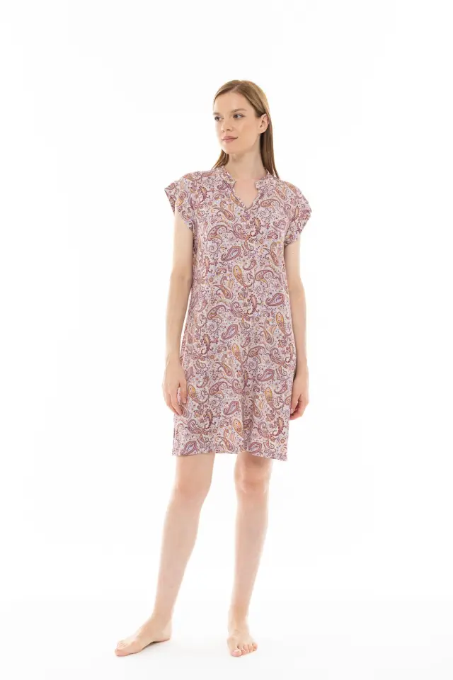 S1244 - Type - NIGHTGOWN VIOLETE PAISLEY