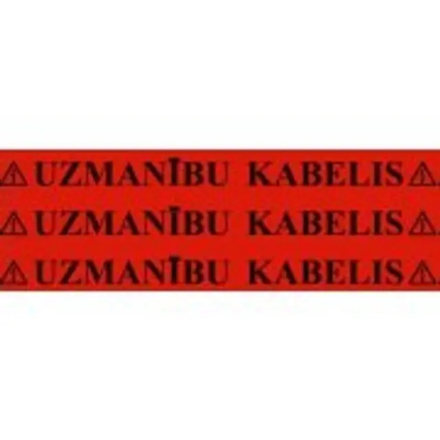 Warning Tape "WARNING Cable" 80mm red250