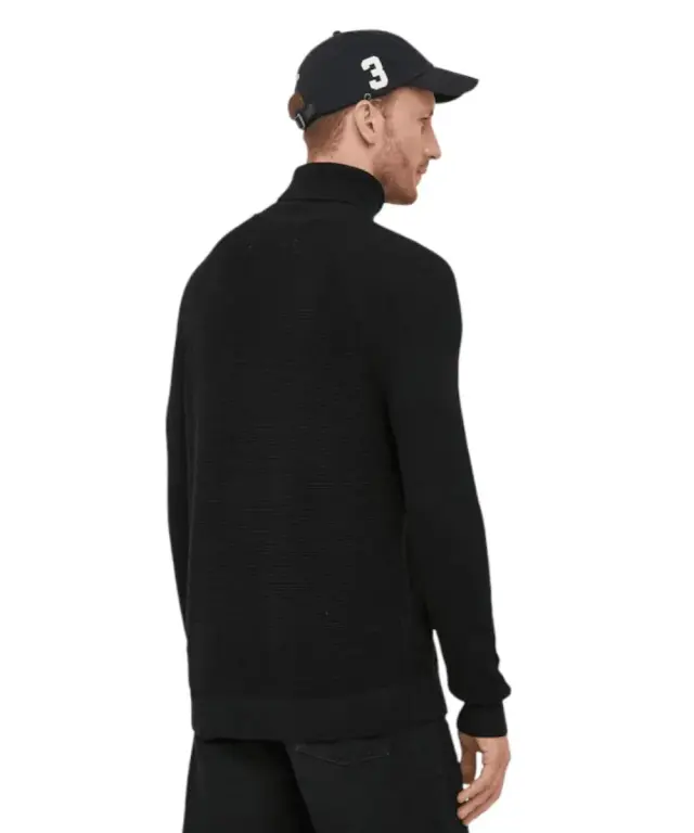 Calvin Klein - Ανδρικό Πουλόβερ Ζιβάγκο Regular Fit J30J325093-BEH Μαύρο 2