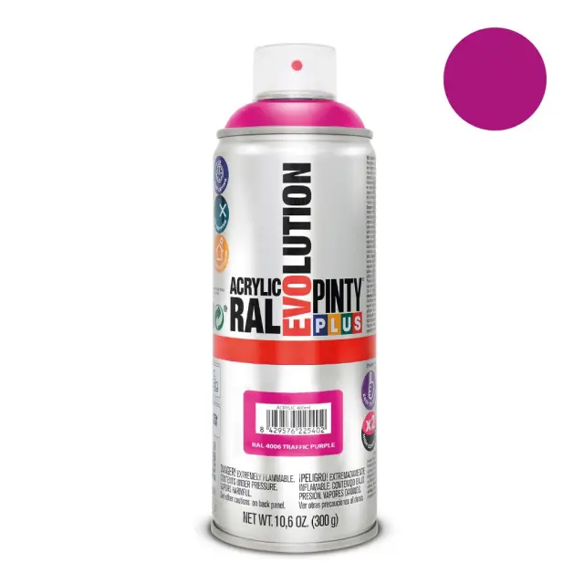 Pinty Plus Evolution Gloss Σπρέι βαφής ακρυλικό 400ml Traffic Purple / RAL4006