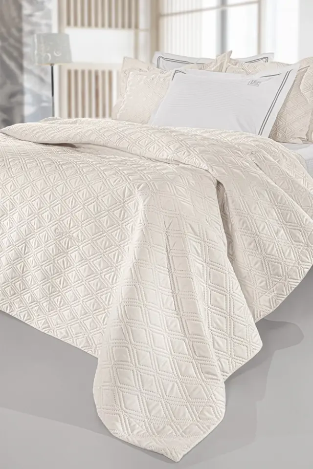 ΣΕΤ ΚΟΥΒΕΡΛΙ KING SIZE 240×250 3 ΤΕΜΑΧΙΩΝ HONOUR IVORY GUY LAROCHE