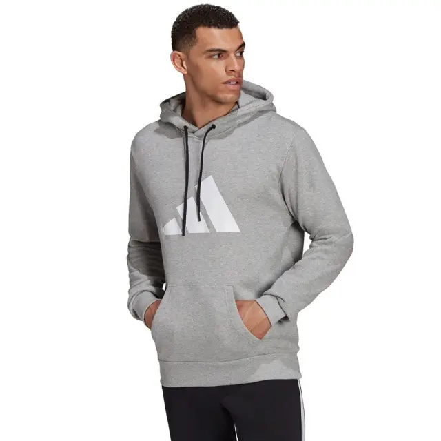 adidas Sportswear Three Bar Hoodie (H39802-Grey) - Γκρί