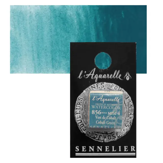 Χρώμα Ακουαρέλας Sennelier l Aquarelle Half Pan - 856 Cobalt Green