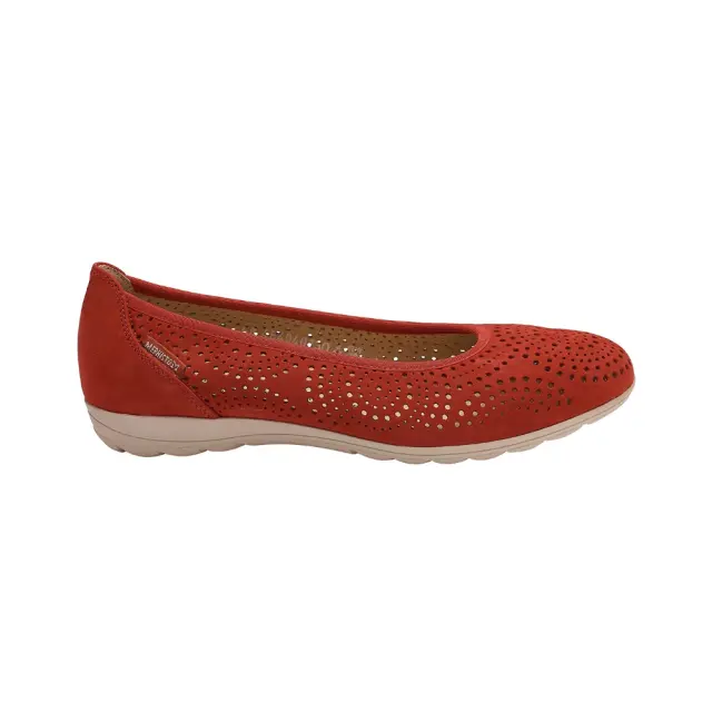 Mephisto Μπαλαρίνες Γυναικείο δέρμα Nubuck Κόκκινο MEP/ELSIE PERF SCARLET