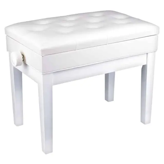 V-TONE BENCH 2 WH piano bench with storage compartment WHITE