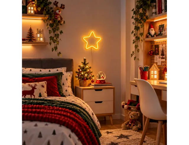 Διακοσμητικό Φωτιστικό Neon Star Luca Lighting με Dimmer και διαστάσεις 30x1.5x30cm - USB 1167148