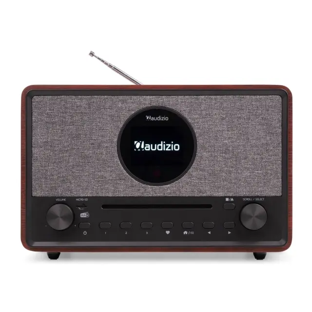 AUDIZIO LUCCA INTERNET RADIO DAB+ CD PLAYER DARK WOOD 3