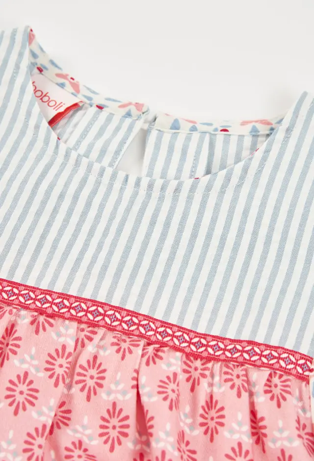 Boboli Poplin μπλούζα συνδυασμένη για κορίτσι 303051-9798 3