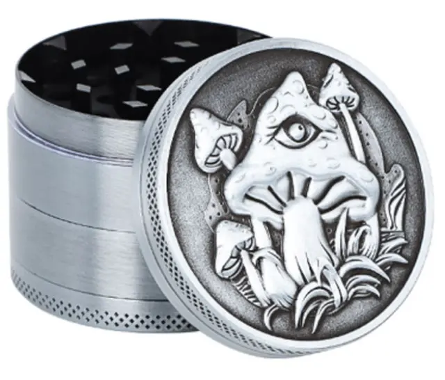 Grinder Τρίφτης Mushroom 60mm Silver - 4 parts