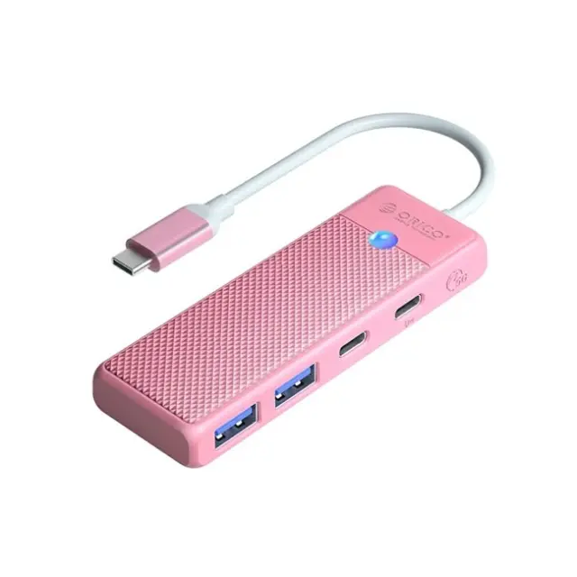 Orico Docking Station PAPW2AC-C3-C3 2x USB-A 3.0 1x USB-C 3.0 with USB-C PD 100W 0.15m Pink
