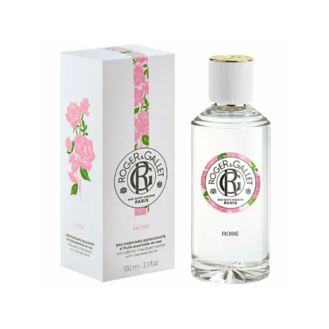 Roger & Gallet Rose Eau Parfumée Bienfaisante Άρωμα Εμπλουτισμένο με Αιθέριο Έλαιο Τριαντάφυλλου, 100ml