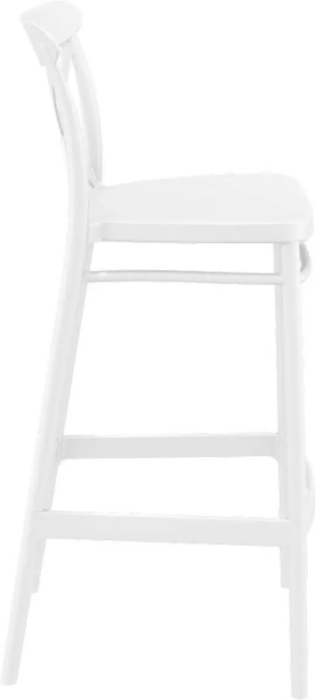 Σκαμπό Bar CROSS Λευκό PP 45x52x106cm 3