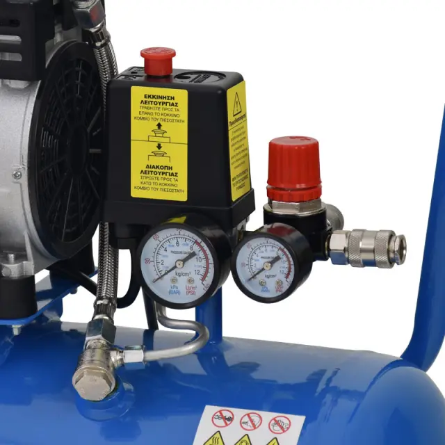 ΑΕΡΟΣΥΜΠΙΕΣΤΗΣ OIL FREE ΧΑΜΗΛΟΥ ΘΟΡΥΒΟΥ (SILENT) 24L/1,0HP 602087 3