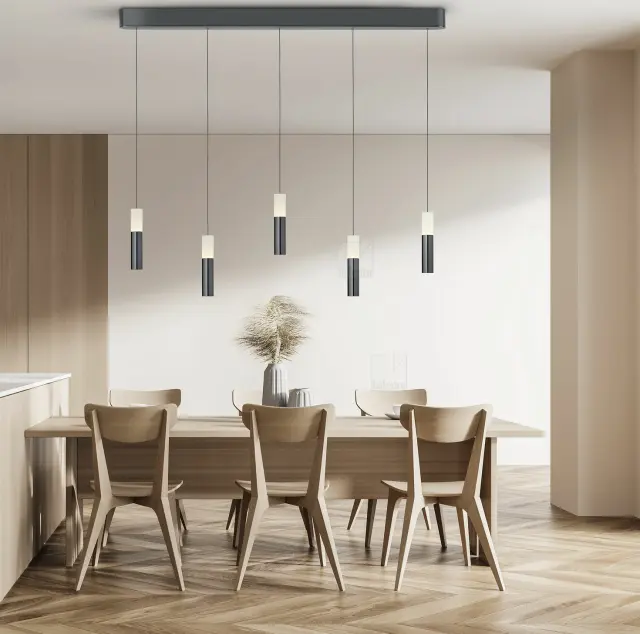 Κρεμαστό Φωτιστικό LED LIDOS Direct Indirect Μαύρο Χρώμιο EASY Lift 3