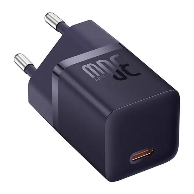 Φορτιστής τοίχου Baseus GaN5 30W (μωβ) CCGN070705 2