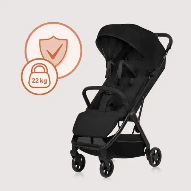Lionelo Julie Air Καρότσι Ταξιδίου έως 22kg Black Onyx 3