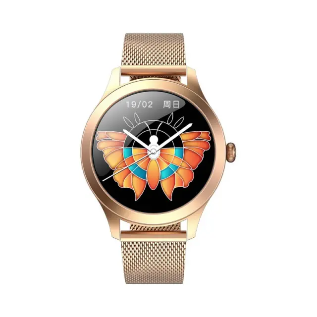 Maxcom Smartwatch FW42 Gold V.4.0 IP68 1.09" 180mAh Ανοξείδωτο Λουράκι Χρυσό 3