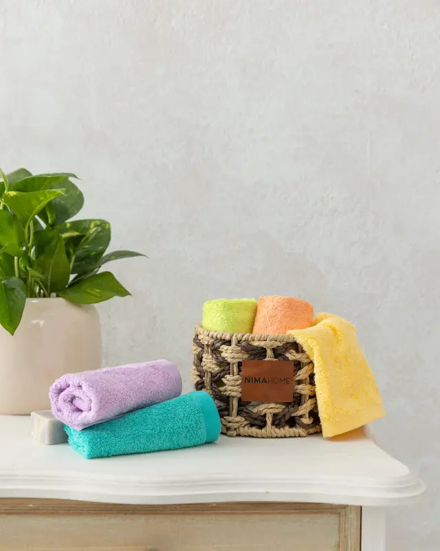 Nima Home Καλαθάκι με 5 τεμάχια Λαβέτες - Bamboo Care