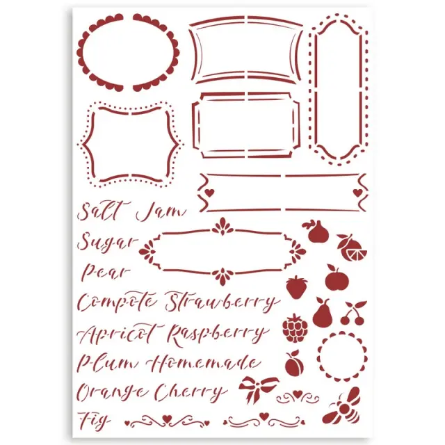 Στένσιλ Stamperia 21x29,7cm, Casa Granada, Labels