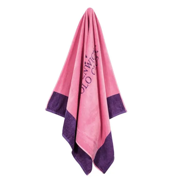 Πετσέτα Θαλάσσης 90x170 400gsm Essential Greenwich Polo Club 4047 Pink-Purple 100% βαμβακερό 2