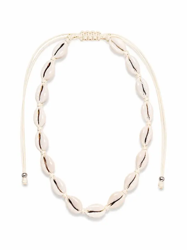 Ghetto Natural Cowrie Shell Adjustable Choker Necklace