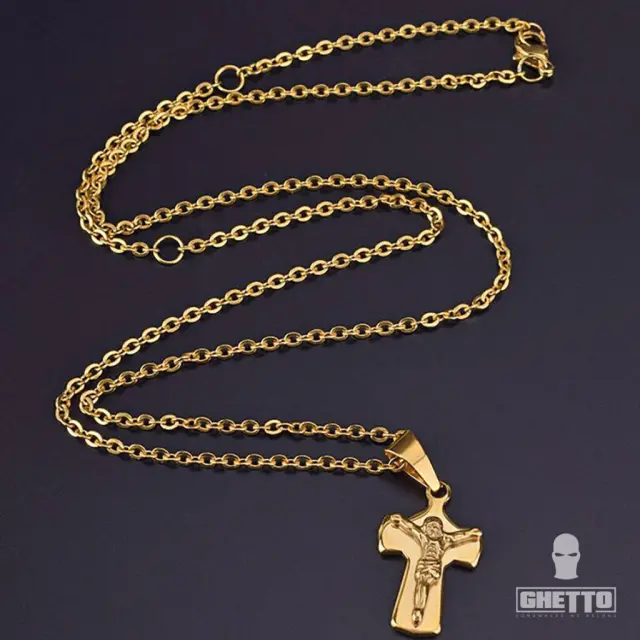 Ghetto Cross of Jesus Pendant Necklace 2