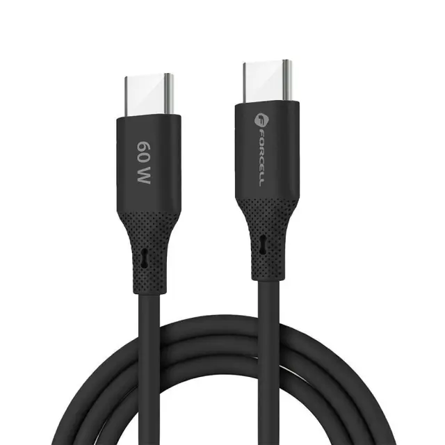 FORCELL F-ENERGY C344 cable Type C to Type C QC4.0 PD 3A 60W Silicone 1 m black