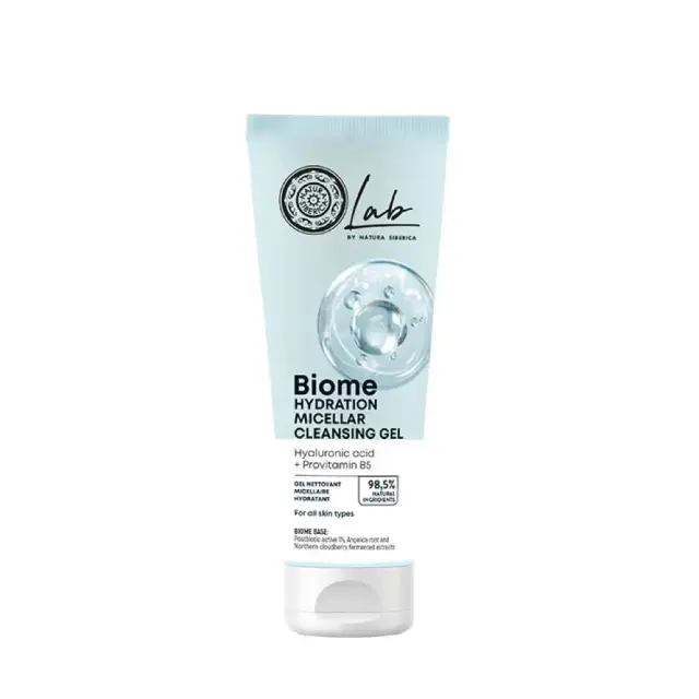 Natura Siberica Lab Biome Hydration Micellar Cleansing Gel, Ενυδατικό Καθαριστικό Προσώπου 140ml.