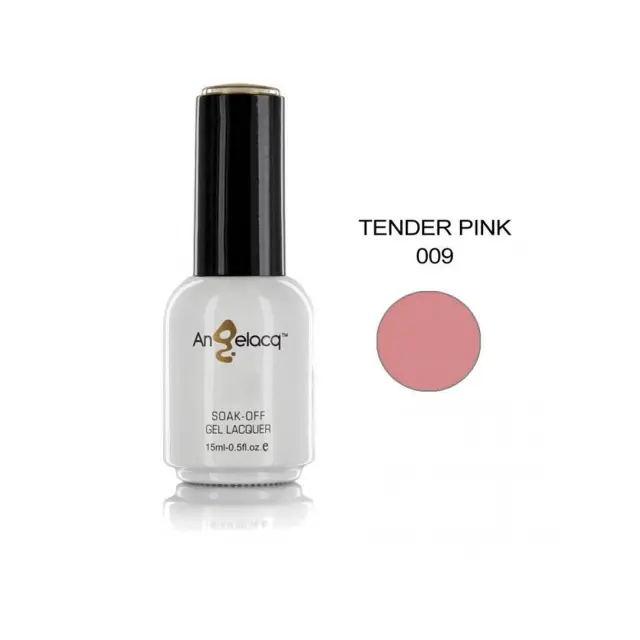 Ημιμόνιμο επαγγελματικό βερνίκι ANGELACQ 15ML - 0.5FL.OZ 009 Tender Pink