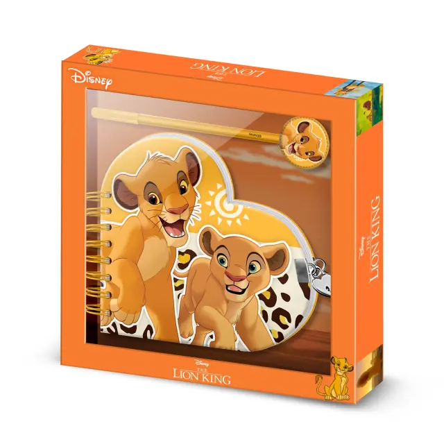 Σετ Σημειωματάριο + Στυλό Heart Diary + Pen Disney Lion King Africa 07710